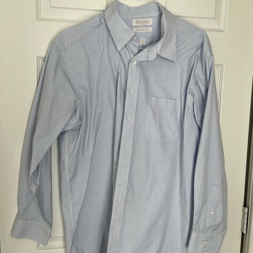 Blue roundtree & yorke button down 17.5 34